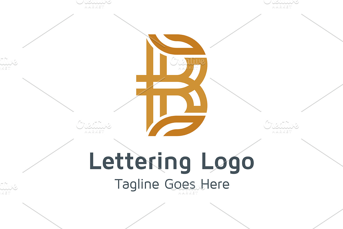 20 Logo Lettering B Template Bundle, a Branding & Logo Template by ...
