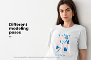 Woman T-Shirt Mockup Bundle, a Shirt Mockup by Moixo studio (Thumbnail 2 of 10)
