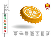 Bottle Cap Mock-Up, a Packaging Mockup by akropol (Thumbnail 2 of 10)