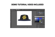 Bucket Hat Vector Mockup Template, a Hat Mockup by Infinity Mockups (Thumbnail 6 of 7)