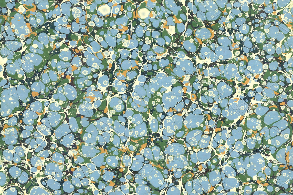 3 Hand Marbled Papers Seaweed, a Texture Graphic by Marblingdom (Photo 4 of 4)