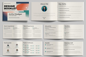 Minimalist Resume Booklet Template, a Resume Template by MightyDesign