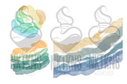 Summer Beach Clipart. Ocean clipart., a Texture Illustration by NKTKNS (Thumbnail 5 of 7)