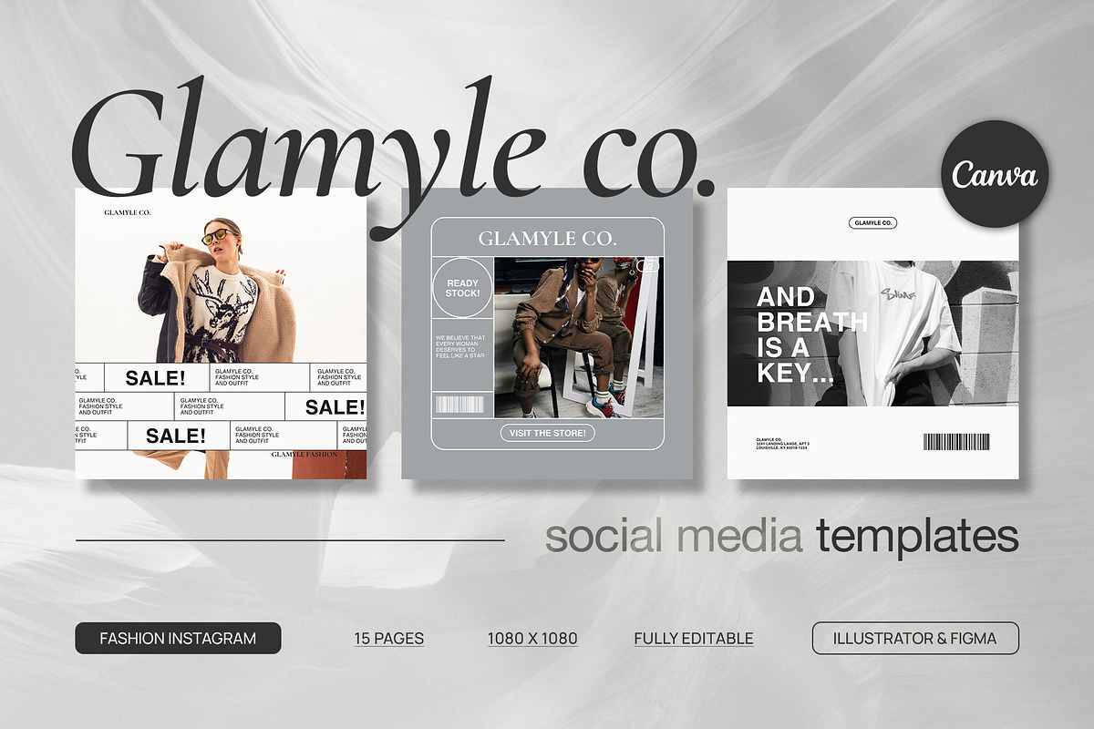 Glamyle | Fashion Instagram Post, a Social Media Template by prajapixels (Photo 1 of 6)
