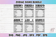 Zodiac Signs SVG Bundle, Astrology, an Illustration by NS Arts Shop (Thumbnail 3 of 4)