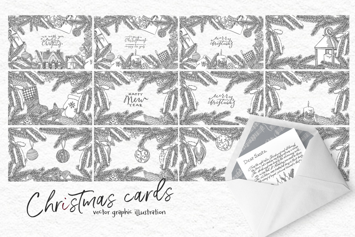 Xmas set graphic illustrations, a Decorative Illustration by Ann Astro (Photo 5 of 24)