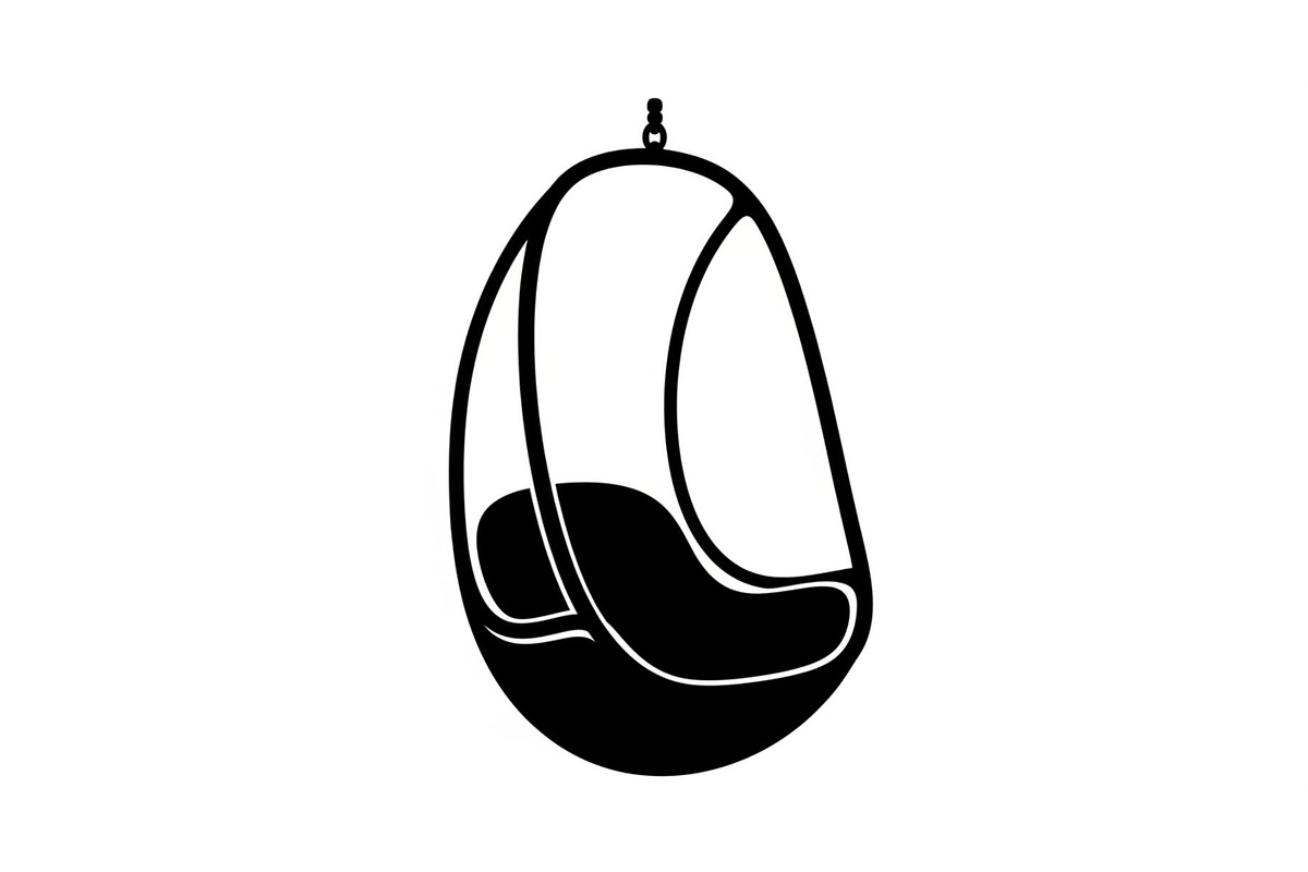 Hanging Egg Chair Silhouette Bundle, an Illustration by Designer_Momina (Photo 15 of 51)