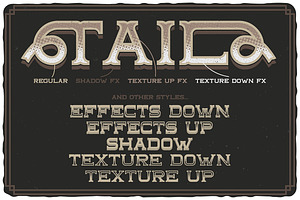 Tailface Vintage Layered Font