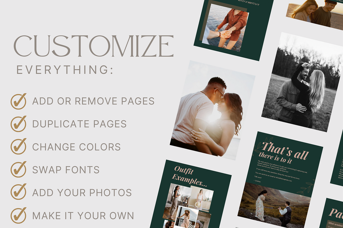 TEAL Engagement Photography Gudie, a Magazine Template by Signature Edits (Photo 10 of 11)
