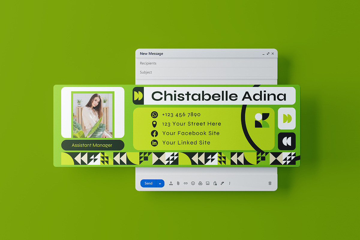 Geometric  Email Signature, an Email Template by Artnivora.Std