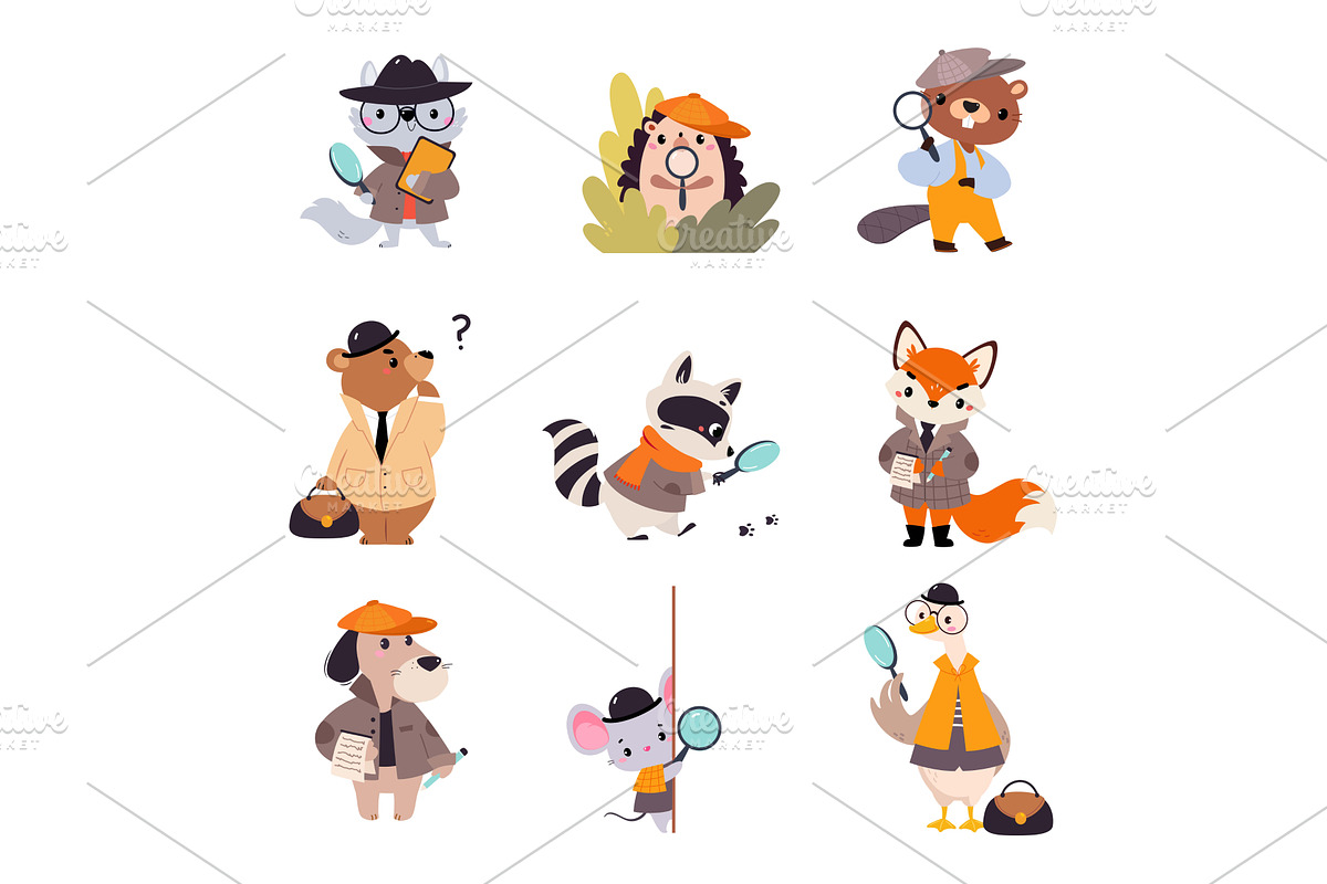 Animal Detective Character, an Animal Illustration by TopVectors