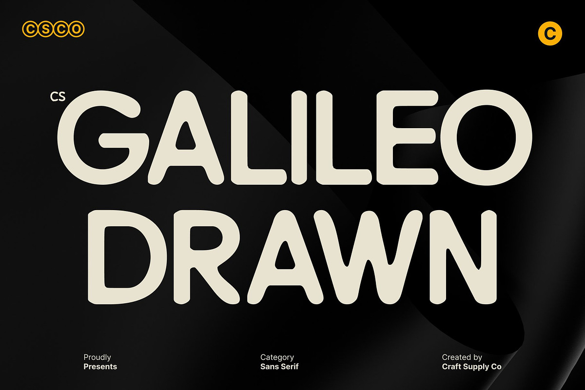 CS Galileo Drawn, a Sans Serif Font by Craft Supply Co. (Photo 1 of 8)