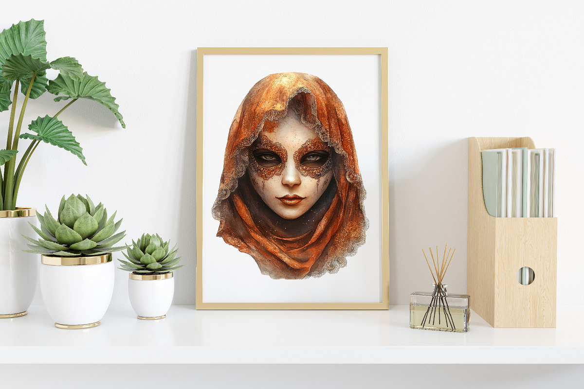 Watercolor Sepia Coquette Halloween, an Illustration by Canvas Craft (Photo 7 of 8)