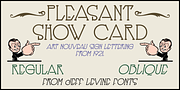 Pleasant Show Card JNL, a Serif Font by Jeff Levine Fonts (Thumbnail 1 of 5)