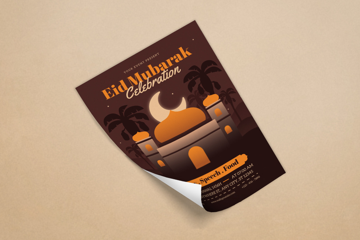 Eid Mubarak Flyer, a Flyer Template by Alegaciez (Photo 2 of 3)