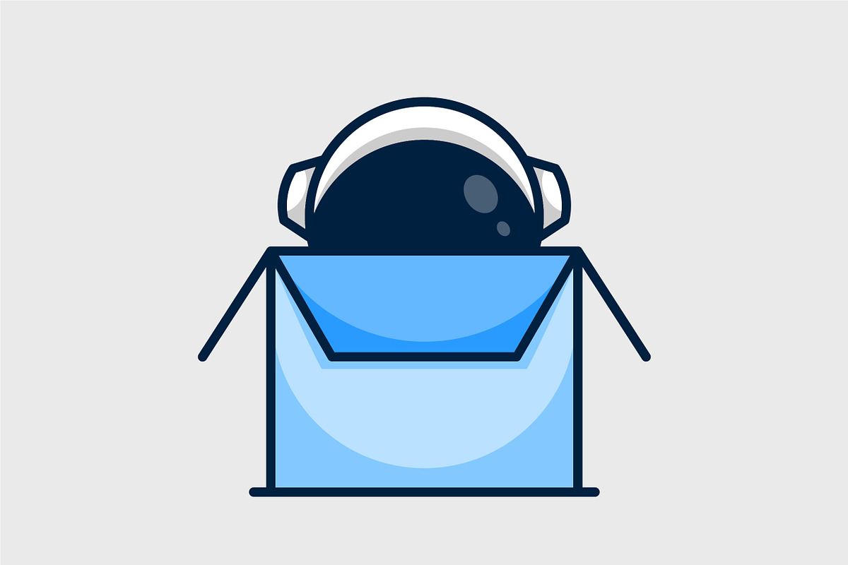 robot gift box cartoon logo, a Branding & Logo Template by OmerStudio