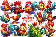 Funny Rooster Clipart, an Animal Illustration by Designworld (Thumbnail 1 of 5)