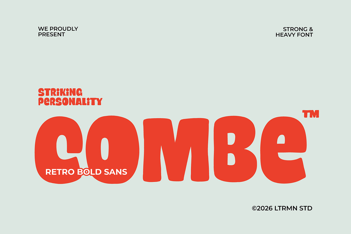 Combe - Retro Bold Sans, a Sans Serif Font by Lettermine (Photo 1 of 10)