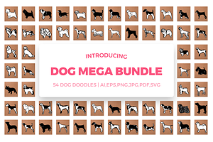 Vintage Dog Doodles Mega Bundle, an Illustration by duka