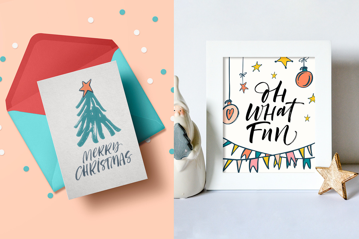Christmas lettering collection., an Illustration by Asya Mix (Photo 11 of 13)