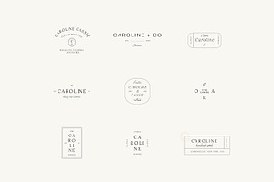 Caroline Minimal Logo Kit Ai,Eps,Psd