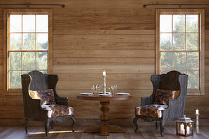 Interior Mockup, Country Dining Room