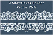Snowflake Border SVG Clipart Vector, a Decorative Illustration by Gfx Expert Team (Thumbnail 2 of 7)