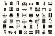 Furniture Home Interior Icons Set, an Icon by Digiselector Design Goods (Thumbnail 4 of 4)