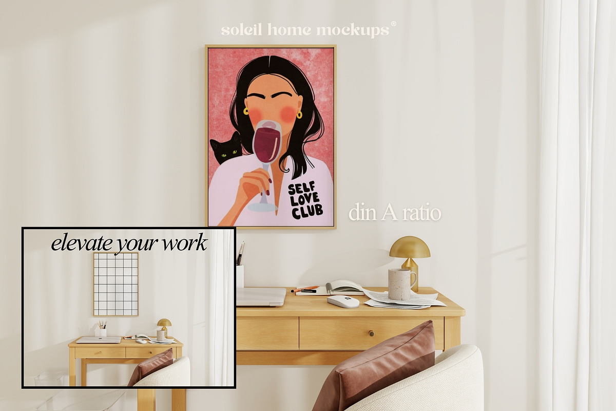 NEVA | Cozy Office Frame Mockup Set, a Household Mockup by SoleilHomeMockups (Photo 5 of 11)