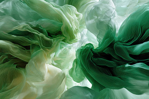 Abstract Green Fabric Swirls Texture, an Abstract Photo by Pixeness Studio