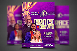 10th Anniversary Church Poster Templ