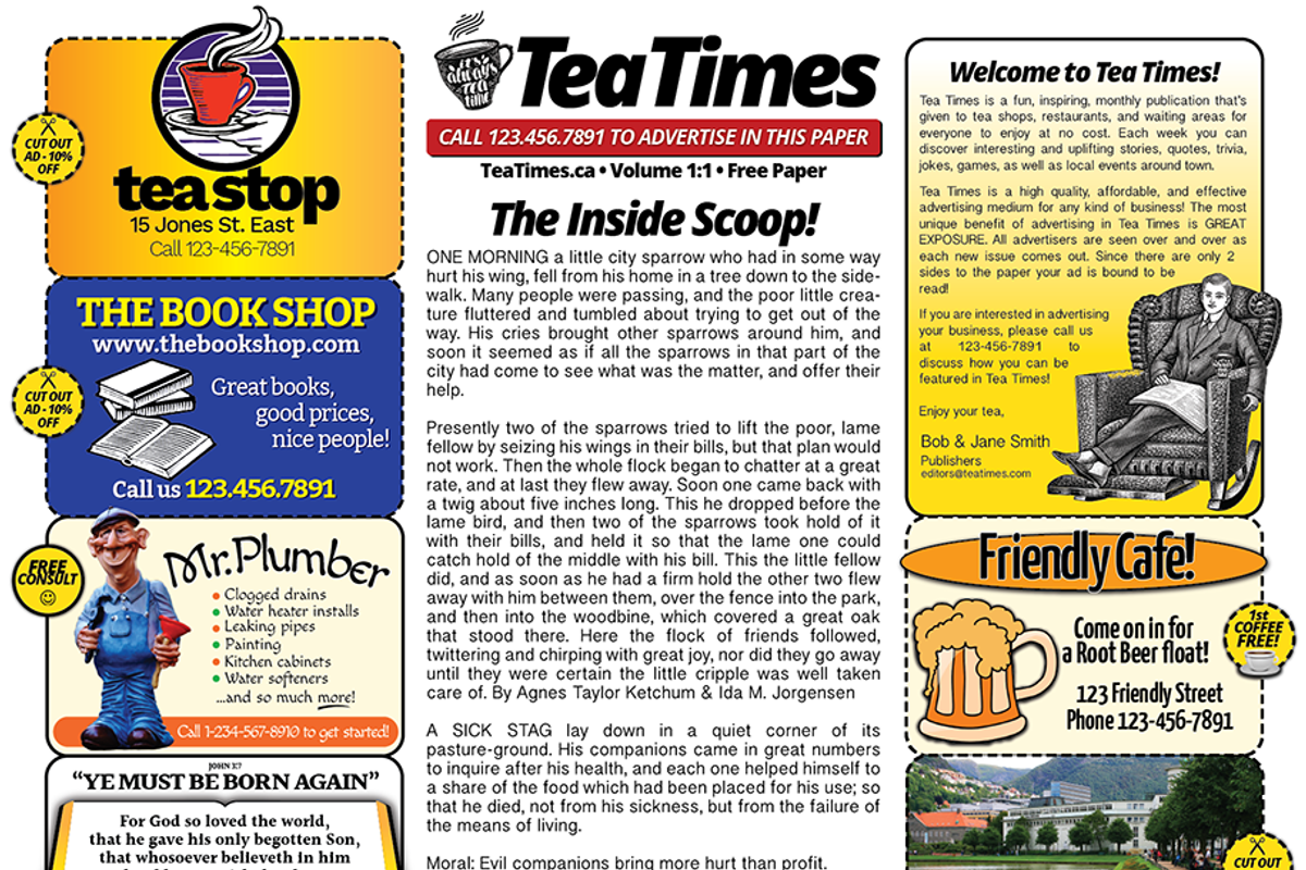 2 Page Newspaper Template, a Flyer Template by Newspaper Templates (Photo 1 of 7)