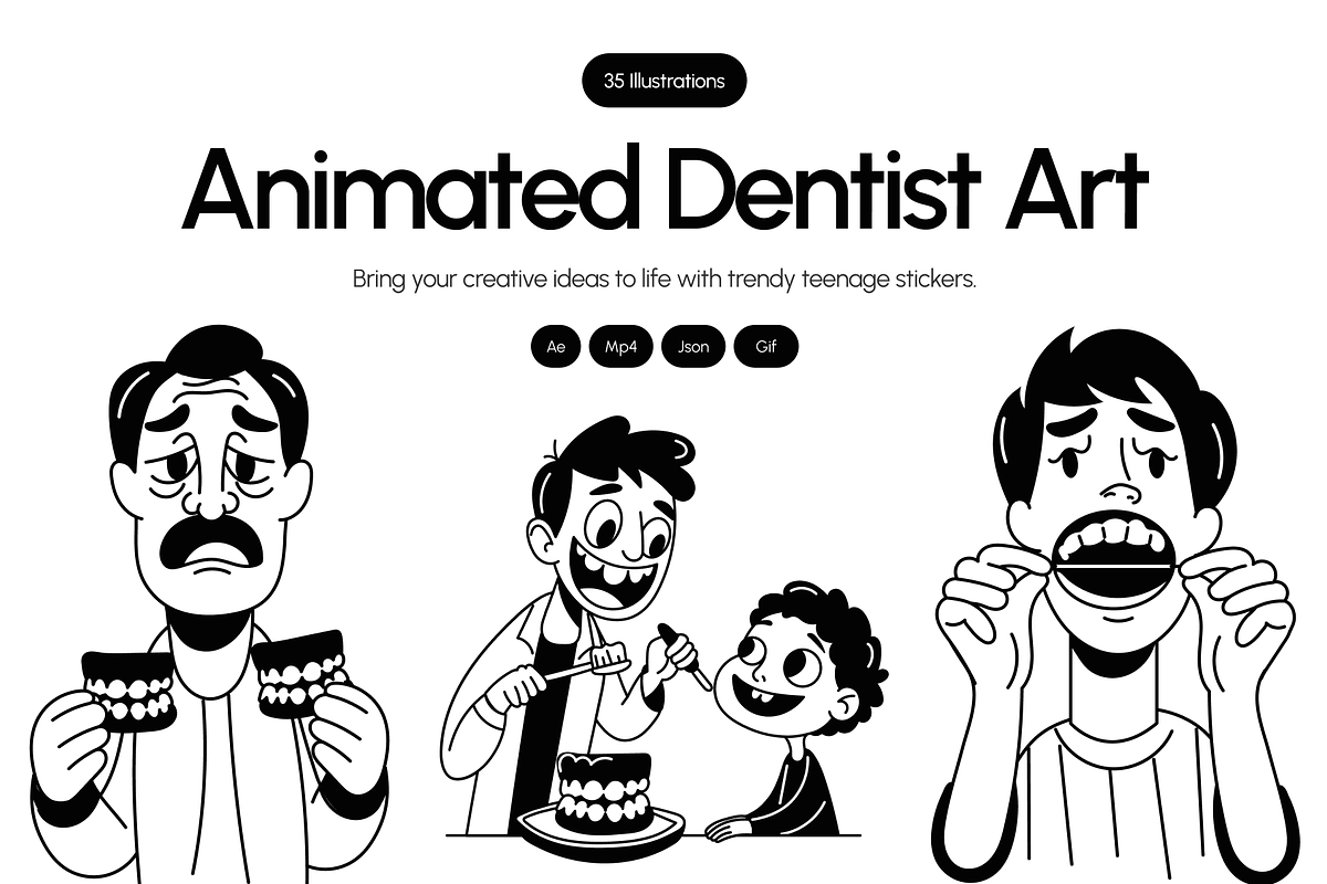 Animated Dentist Drawing, a Healthcare Illustration by Vectors Market (Photo 1 of 5)