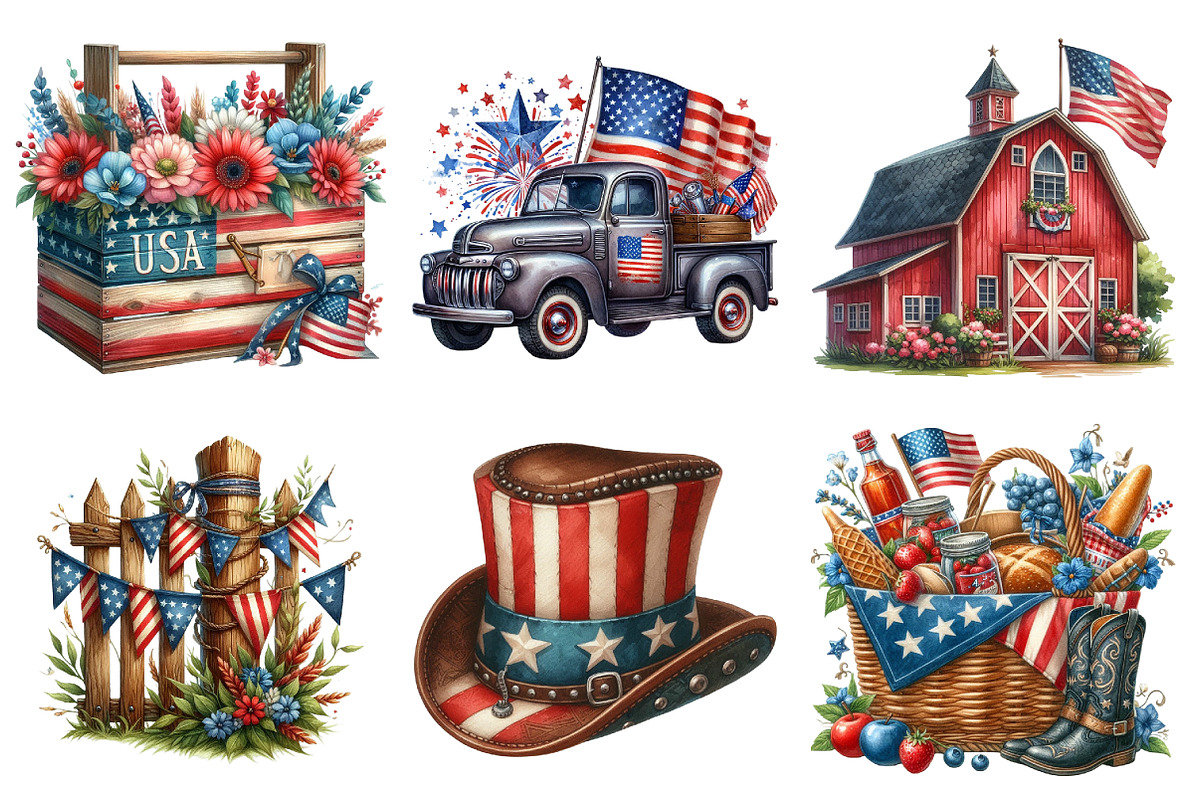 Rustic 4th of July Sublimation PNG, an Illustration by SinaCreation (Photo 3 of 5)