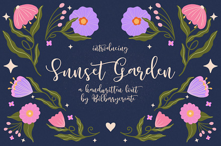 Sunset Garden handwritten font