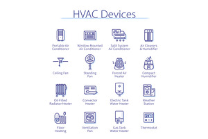 HVAC devices, air humidifier, fan