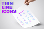 Marathon | 16 Thin Line Icons Set, an Outline Icon by Alex Blogoodf (Thumbnail 3 of 11)