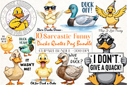 Sarcastic Funny Ducks Quotes Png, an Illustration by Libby Wishes (Thumbnail 1 of 4)