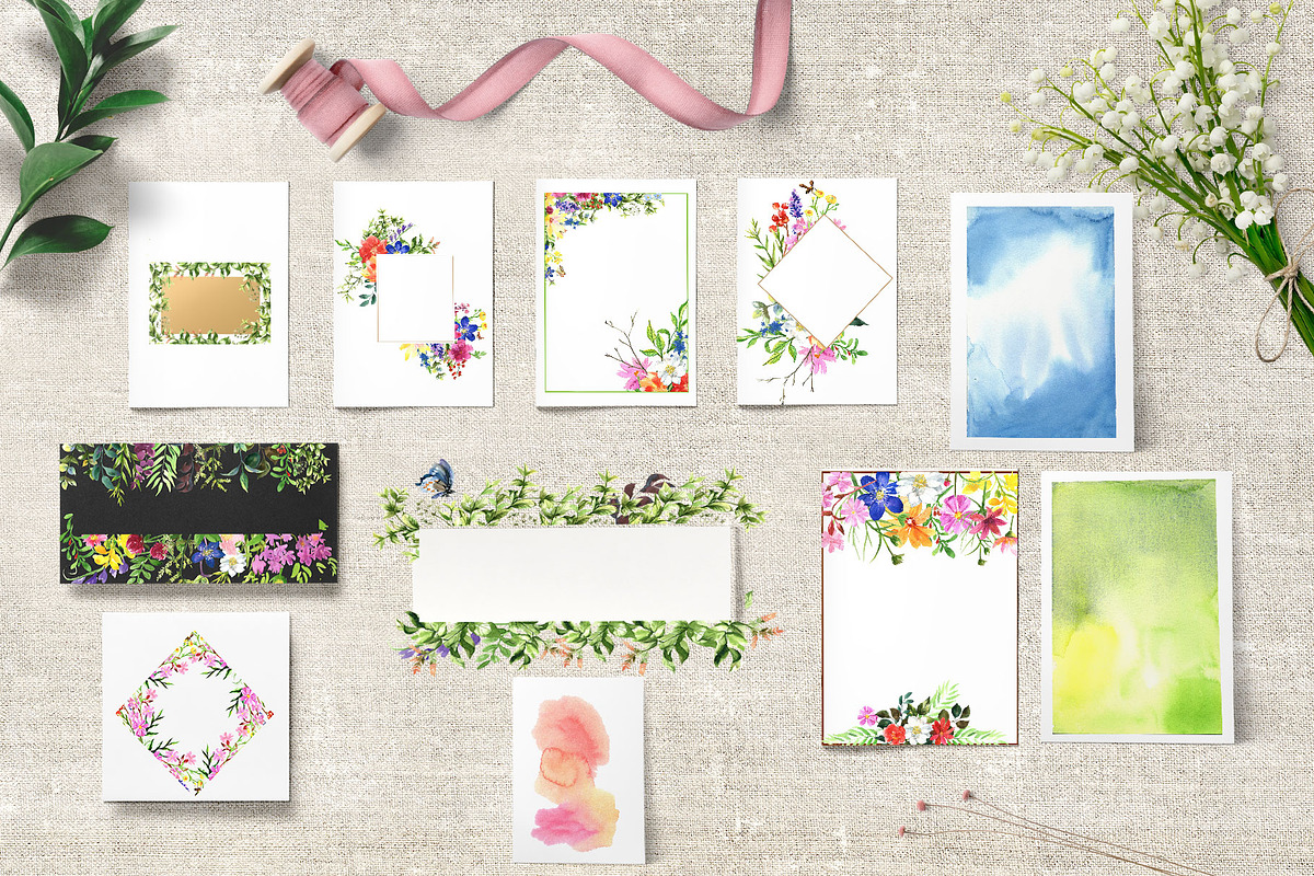 Watercolor Flower Set - Wild Flower, an Illustration by Pixavics (Photo 7 of 10)