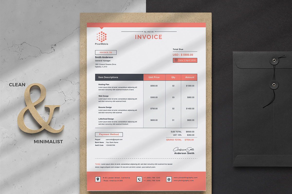 Invoice, a Stationery Template by TelaTemplates (Photo 8 of 10)