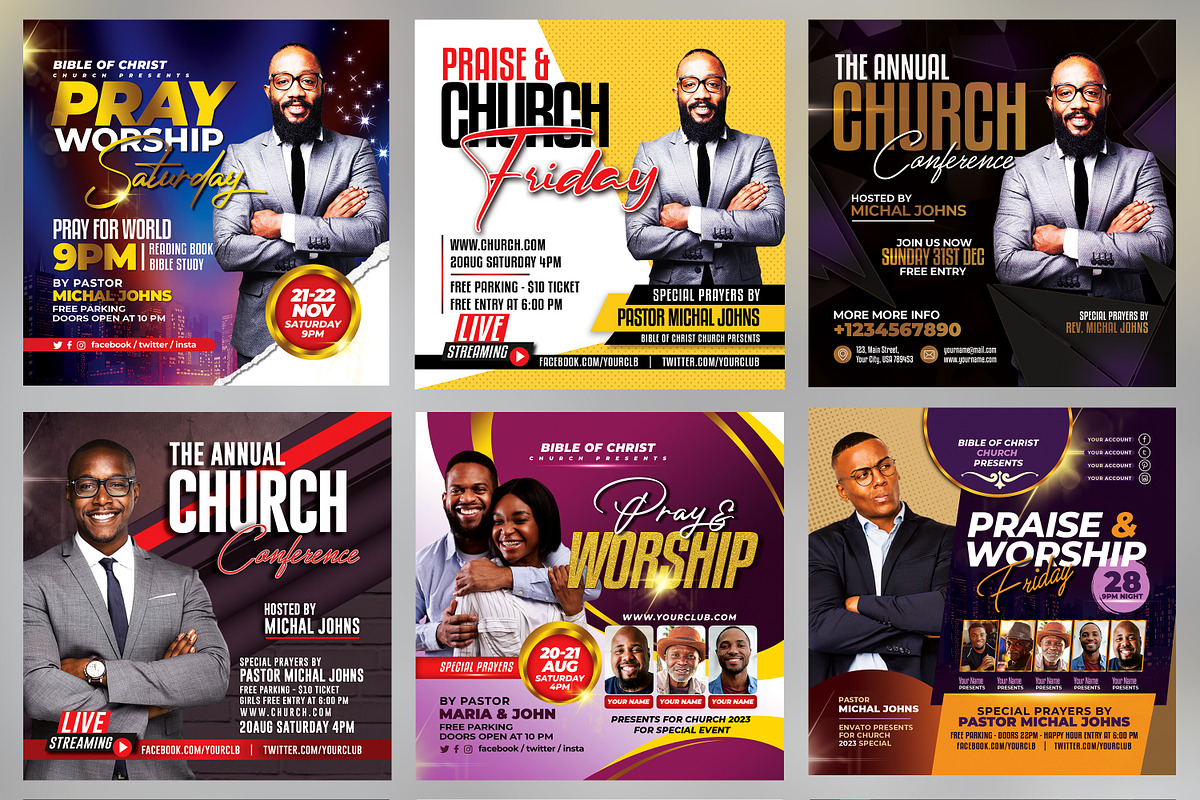 150+ Church Flyers Bundle, a Flyer Template by AfzaalGraphics (Photo 14 of 18)