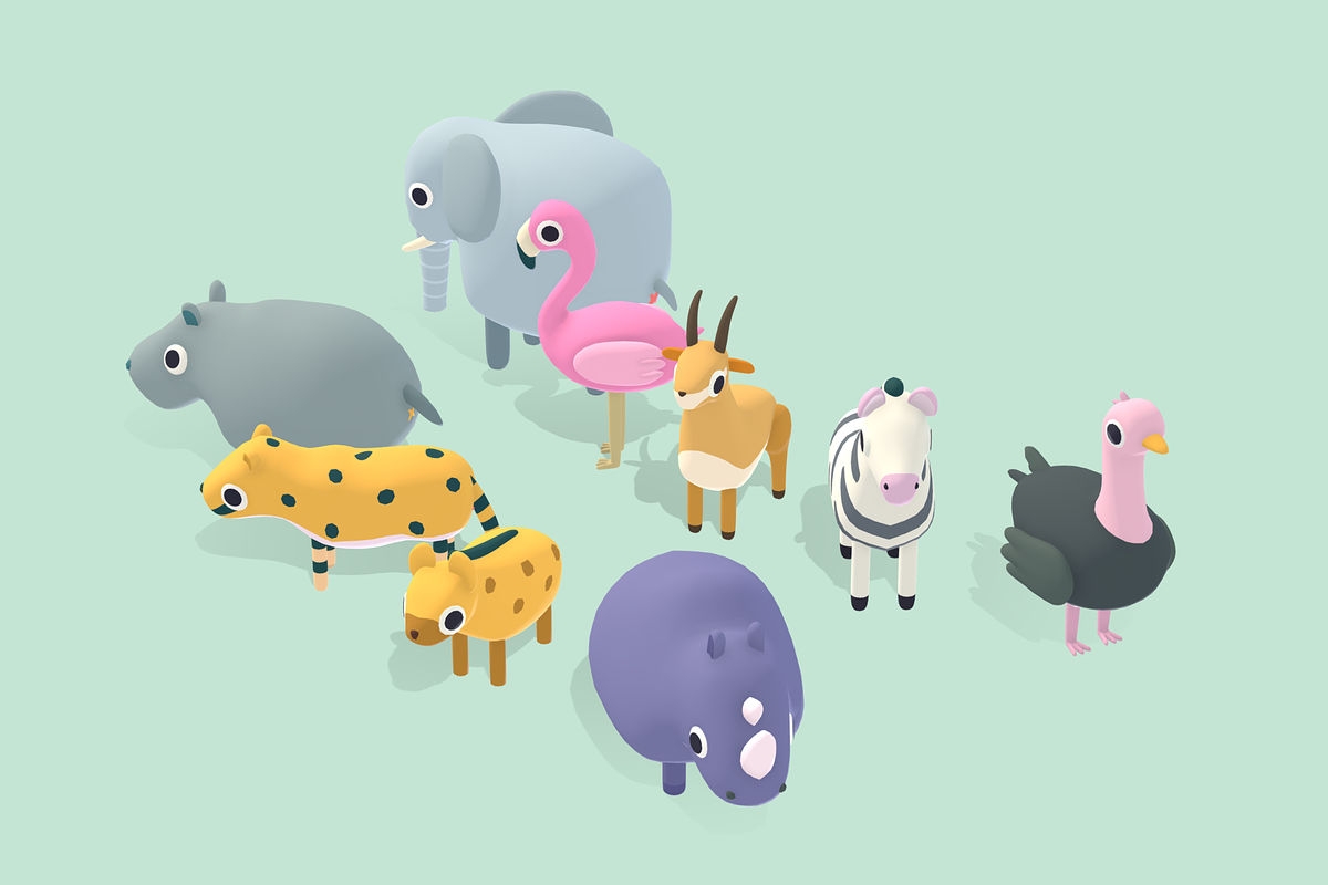 Safari Animals - Quirky Series, an Animal 3D Model by Polydactyl (Photo 4 of 6)