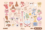 Groovy Retro Nurse Healthcare bundle, a Healthcare Illustration by Huxmay (Thumbnail 2 of 8)