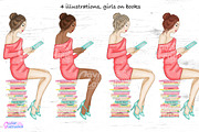 Total Bookworm Clipart collection, a Work Illustration by Gaynor Carradice Designs (Thumbnail 2 of 7)