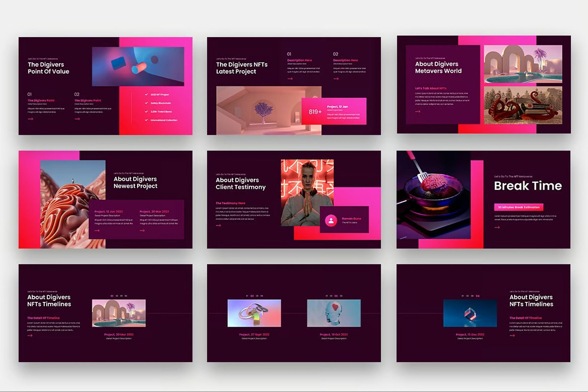 Digivers - NFTs Metaverse Powerpoint, a Presentation Template by Fit-tee (Photo 4 of 6)