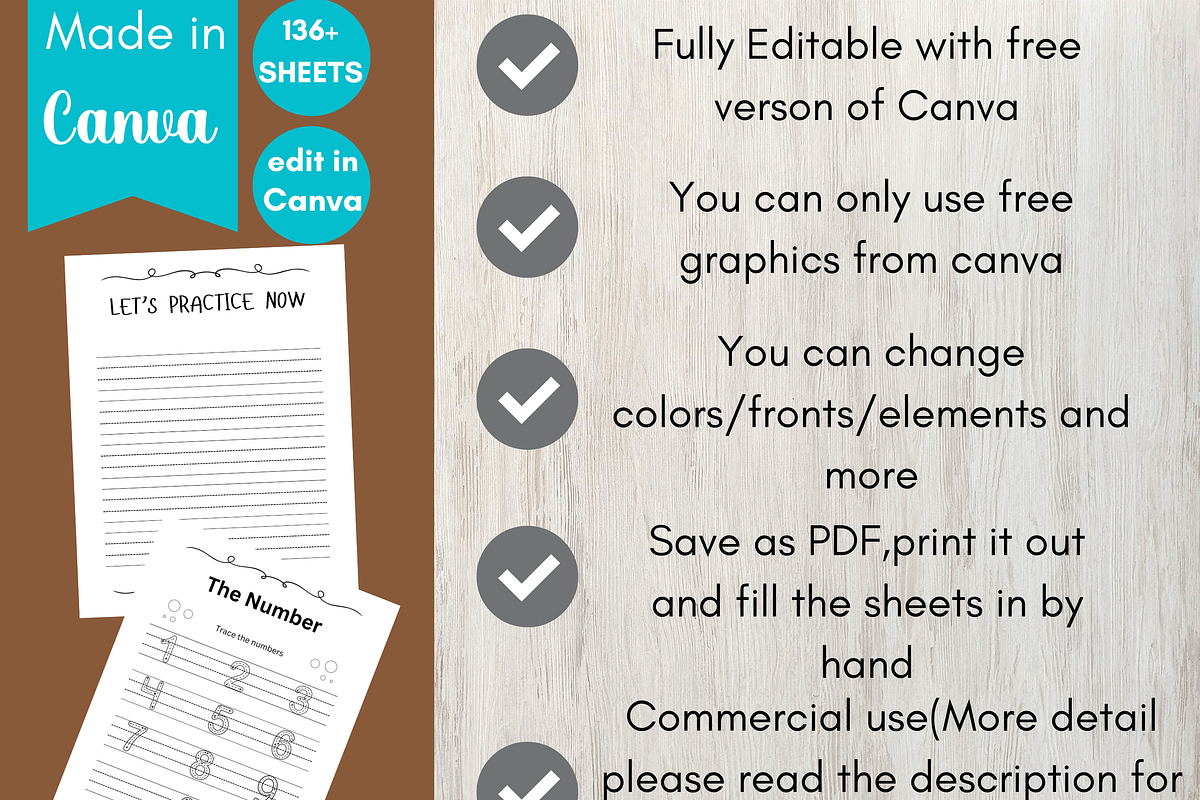 Learning to Trace Kids Activity Book, a Print Template by LA Design (Photo 9 of 10)