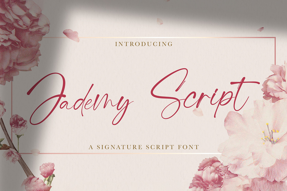 Jademy Script - Signature Font, a Script Font by Imiftype Studio (Photo 1 of 7)