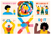 Women's Day illustrations set, a Seasonal Illustration by Virinaflora (Thumbnail 3 of 5)