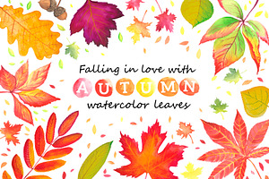 Autumn leaves. Watercolor.