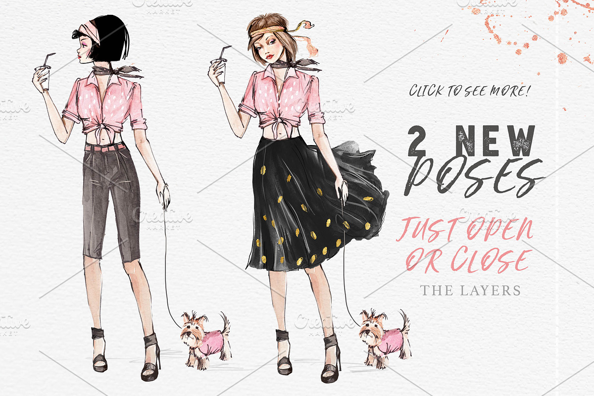 GIRLS AND PATTERNS, a Texture Illustration by Alisa Mikibith Art (Photo 3 of 15)